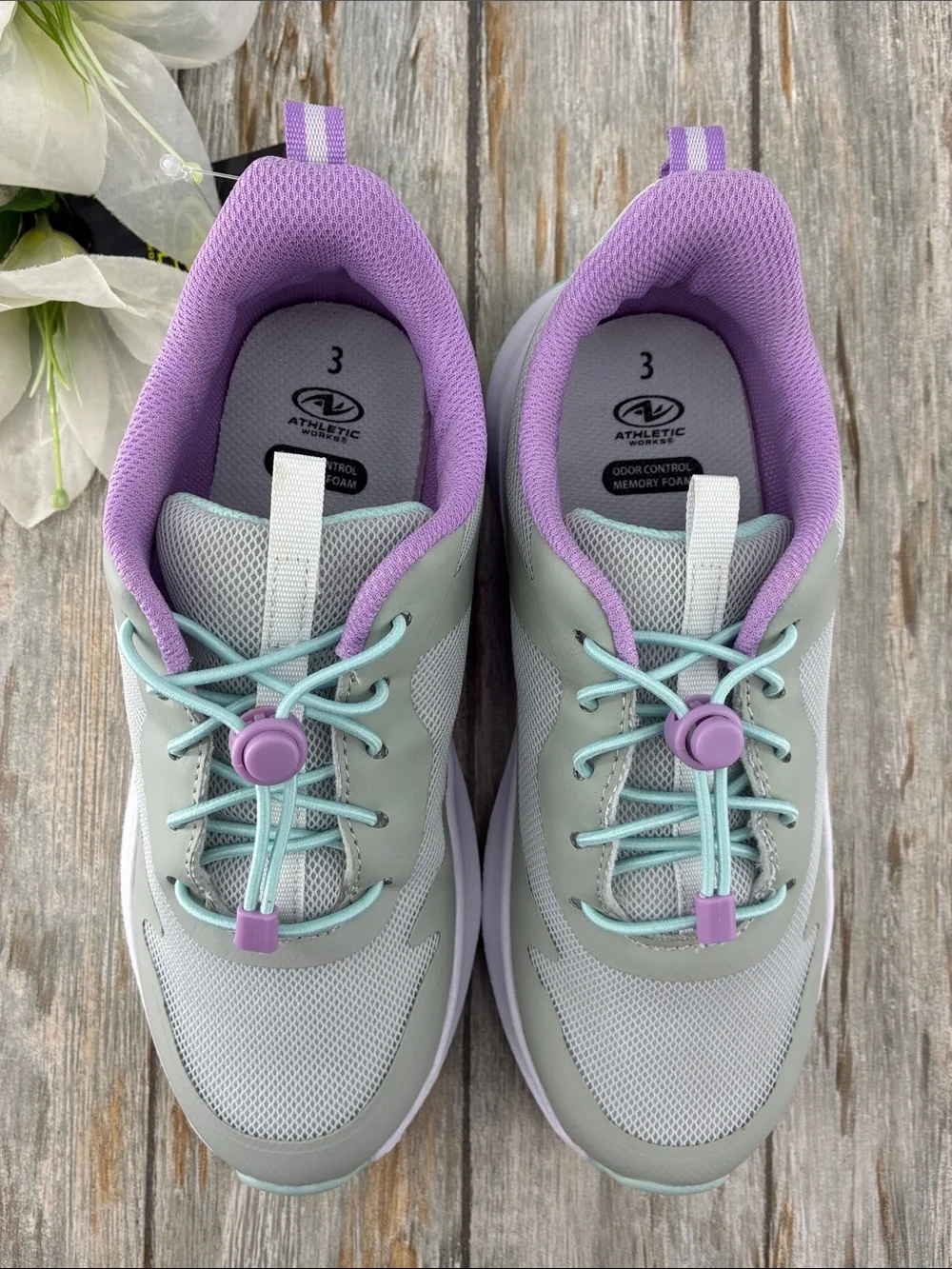 Little Girls Bungee Mesh Sneakers Shoes Size 3